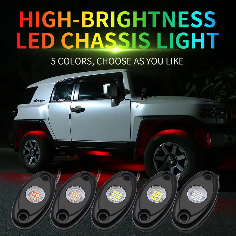9-LED RGB Rock Light IP67 Underbody Lamp – Jeep Truck ATV UTV