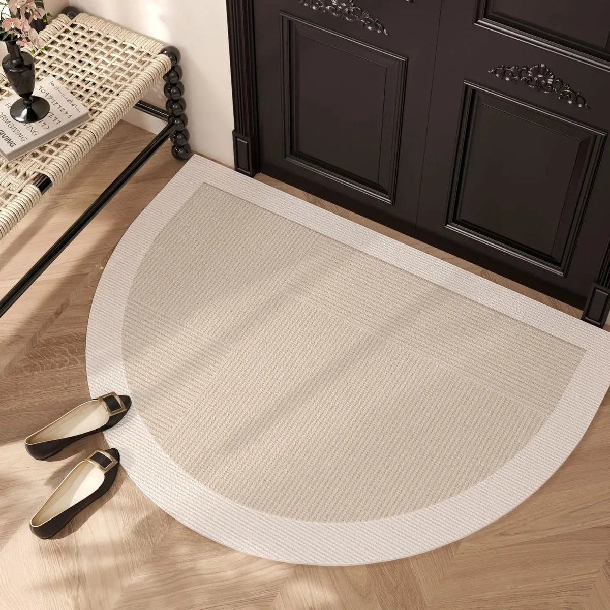 Semi-Circle Non-Slip Doormat | Half Moon Entryway Rug