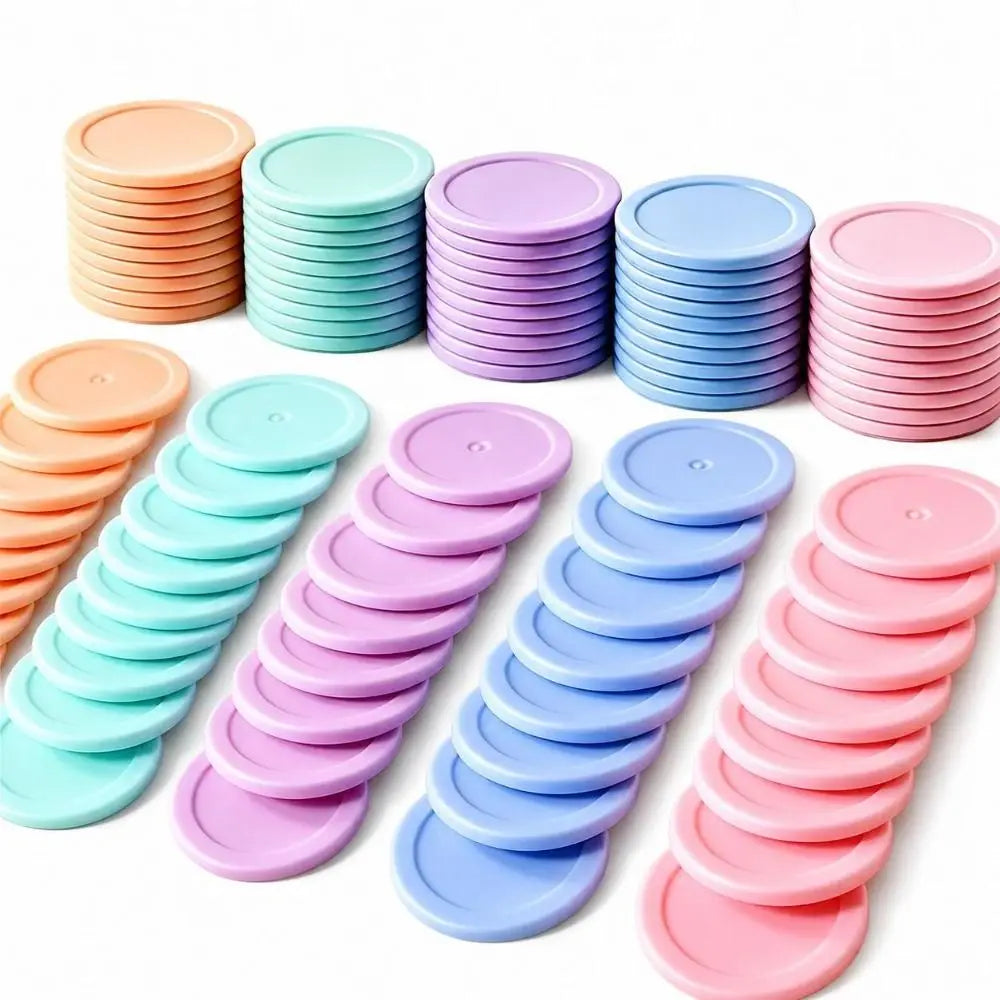 50pcs Colorful Plastic Counting Chips – Math & Game Tokens