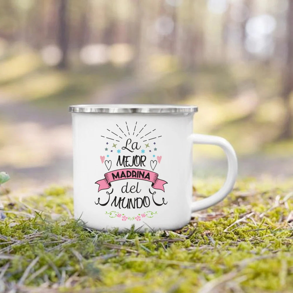 Would You Be My Godmother Enamel Mug – Godmother Gift