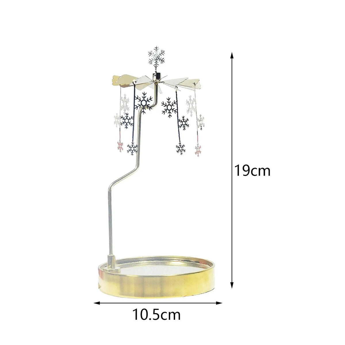 Rotating Metal Candle Holder with Tray – Tealight Centerpiece