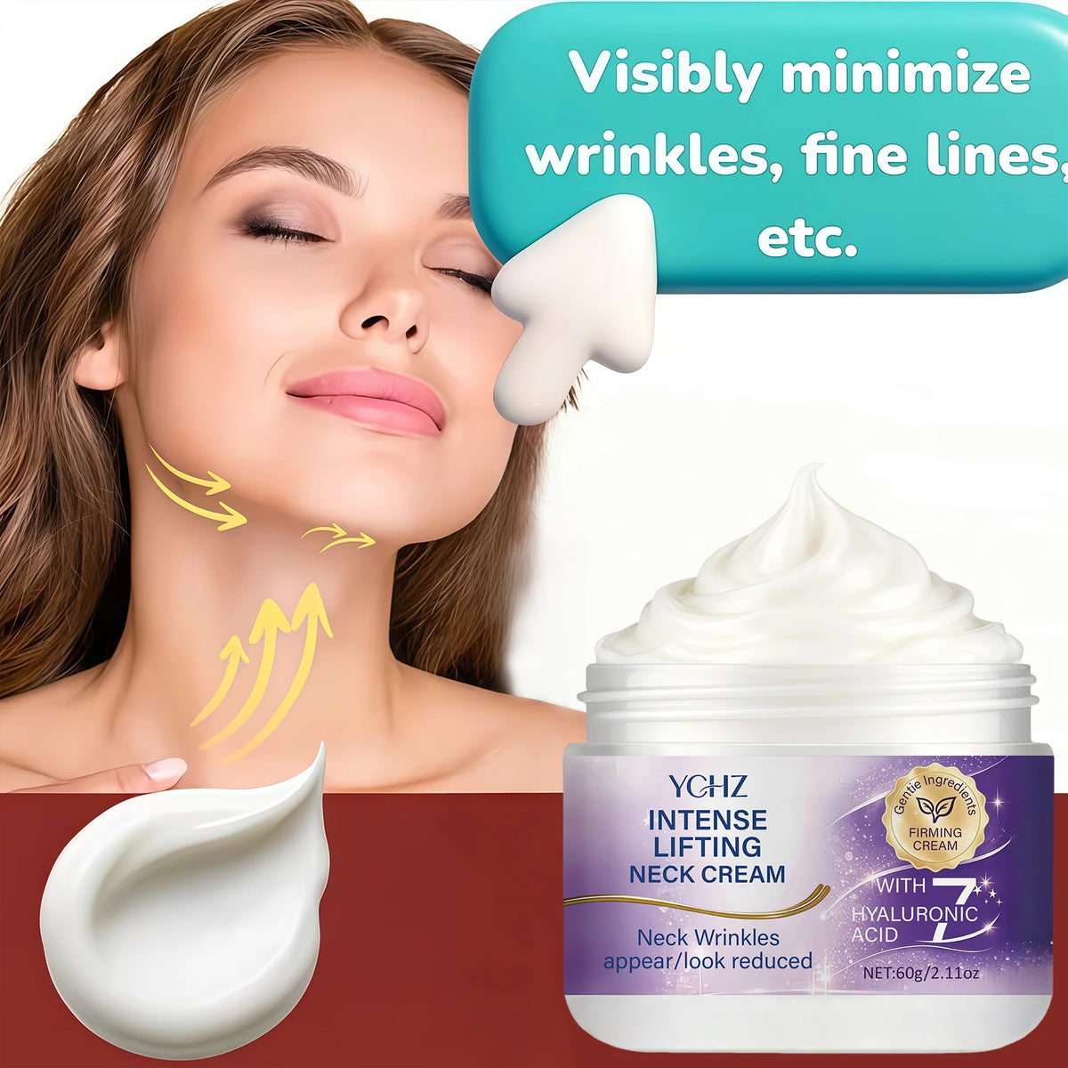 YCHZ Lifting Face & Neck Cream – Day & Night Moisturizer 60g