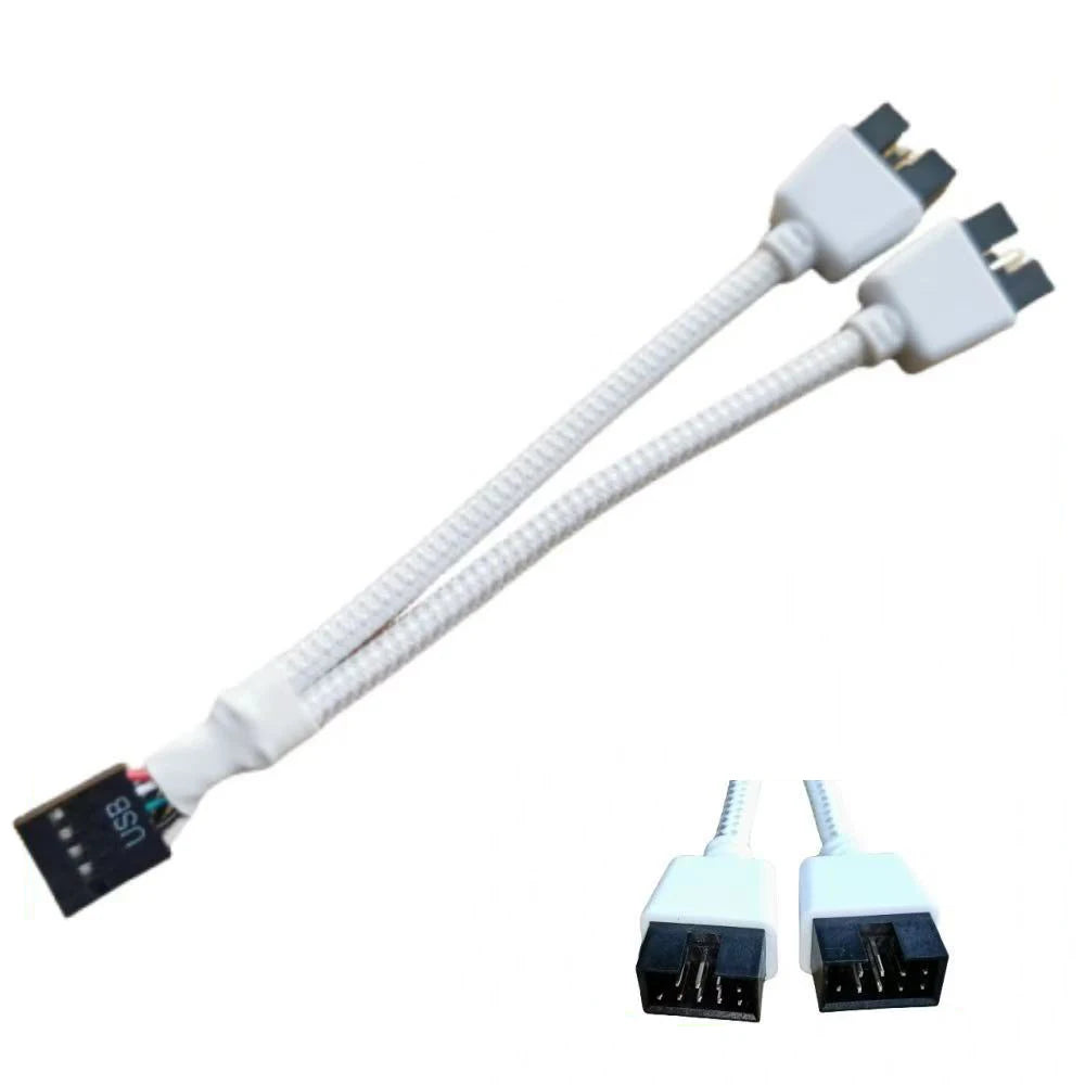 USB 9-Pin to Dual 9-Pin Motherboard Splitter Cable | 1 to 2