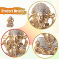 Gold Ganesha Resin Statue – Hindu Elephant God Figurine Decor