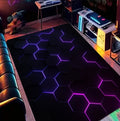 Colorful Gaming Area Rug – Geometric Gamer Room Decor