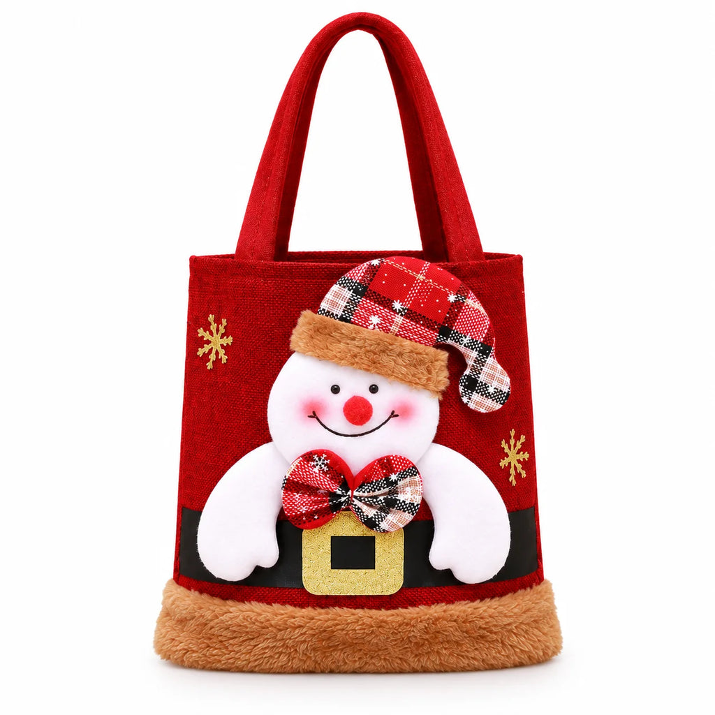 4-Pack Reusable Christmas Gift Tote Bags – Holiday Set