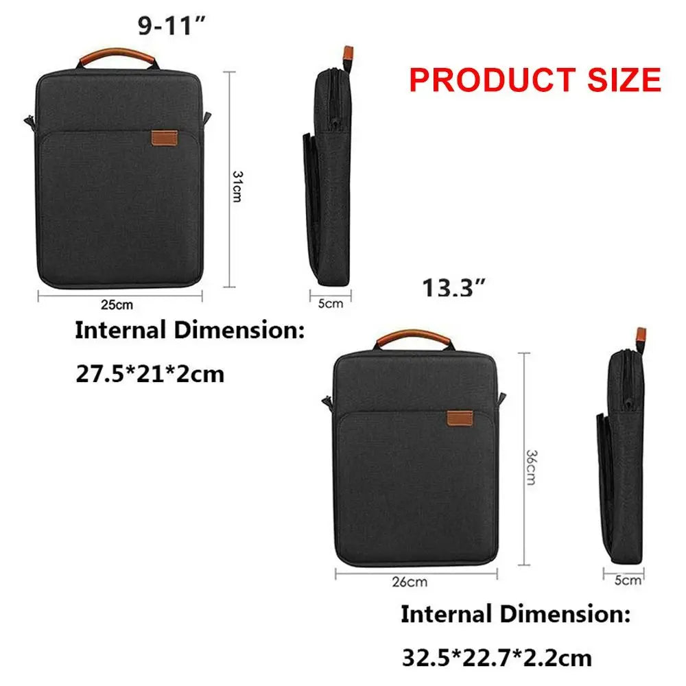 Universal Tablet Laptop Sleeve Case 9–13.3" with Shoulder Strap