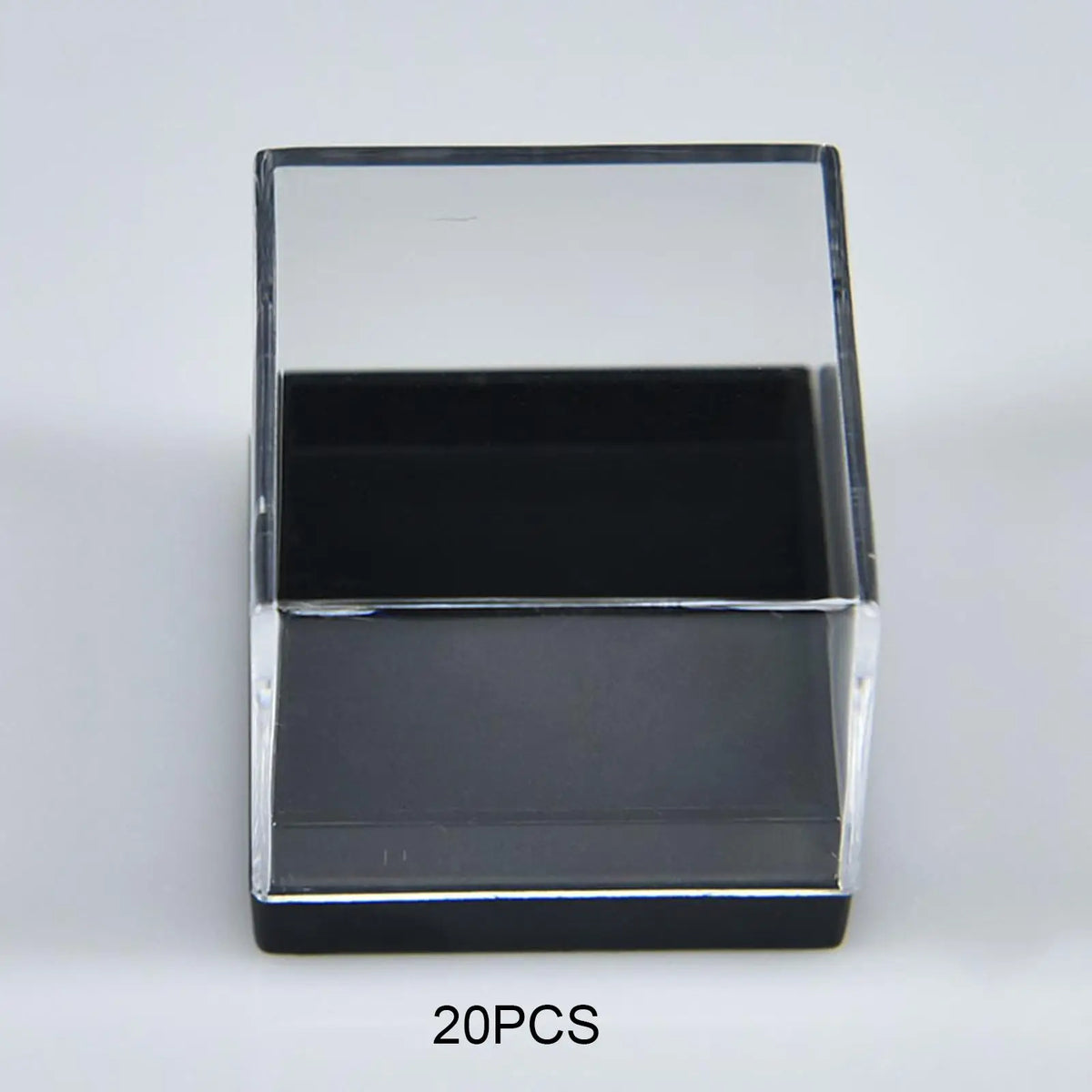 20-Pack Clear Mineral Display Boxes – Dustproof Cube Showcase