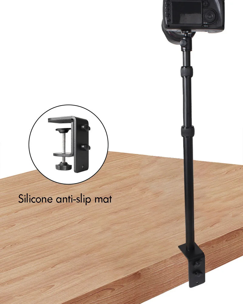 Aluminum Alloy Desk Mount Stand C-Clamp 360° Ballhead Camera