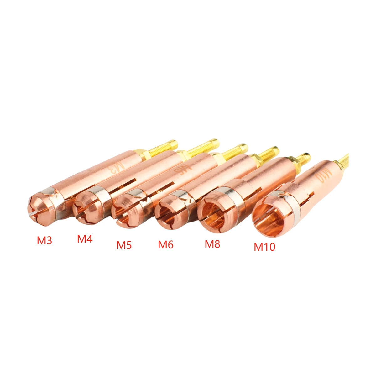 10-Piece Collet Chuck Set M3–M10 for CD Stud Welding Torch