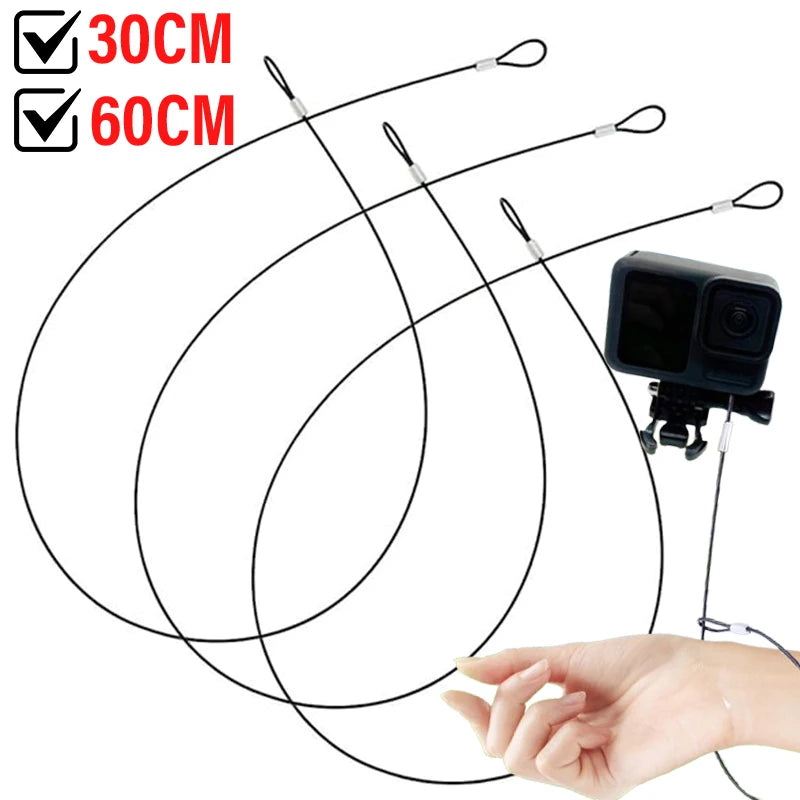 Stainless Steel Safety Wrist Lanyard for GoPro DJI Insta360