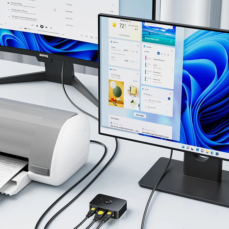 USB 2.0 Printer Hub – Share 1 Printer Between 2 Computers