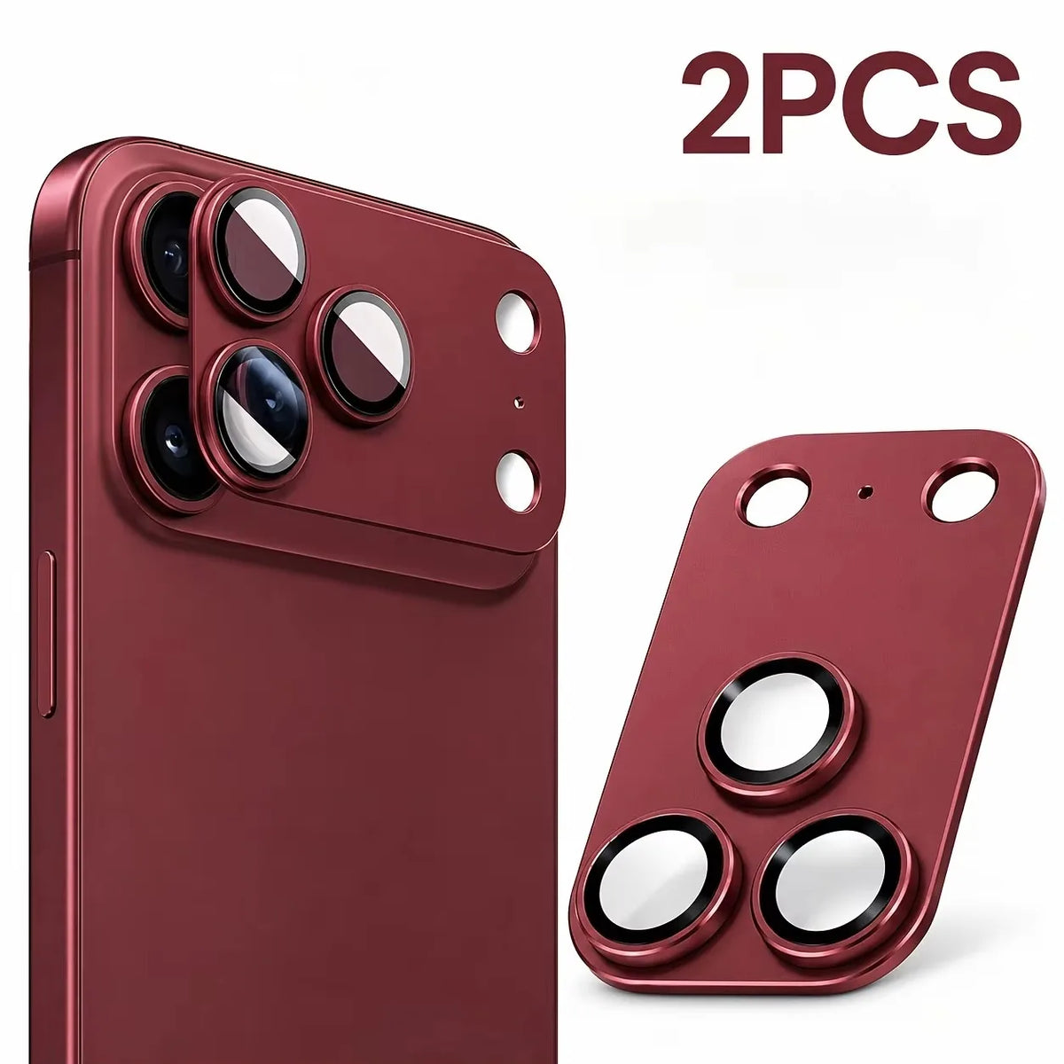 2-Pack iPhone 17/18 Pro Max Camera Lens Protector Metal Frame