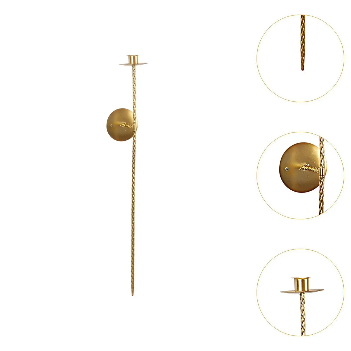 Metal Twisted Wall Candle Sconce | Minimalist Iron Decor