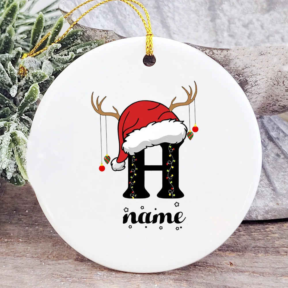 Personalized Baby's First Christmas Ceramic Bauble Ornament