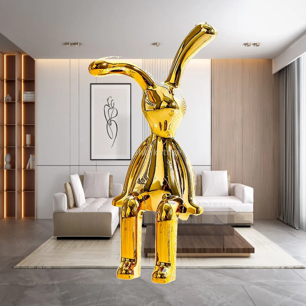 Electroplated Rabbit Miniature Figurine – Desk, Car & Home Décor