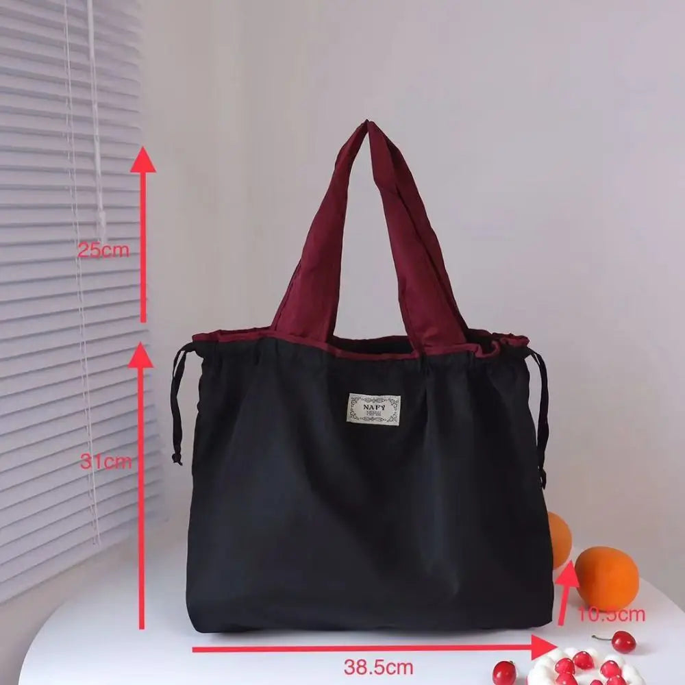 Foldable Reusable Drawstring Shopping Bag | Eco Grocery Tote