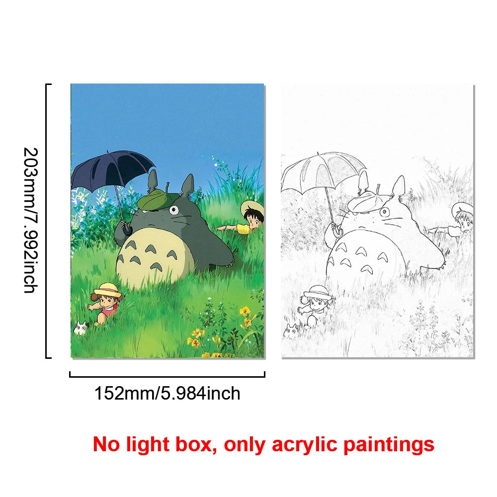 Totoro Acrylic LED Night Light | Anime Illuminated Wall Lamp