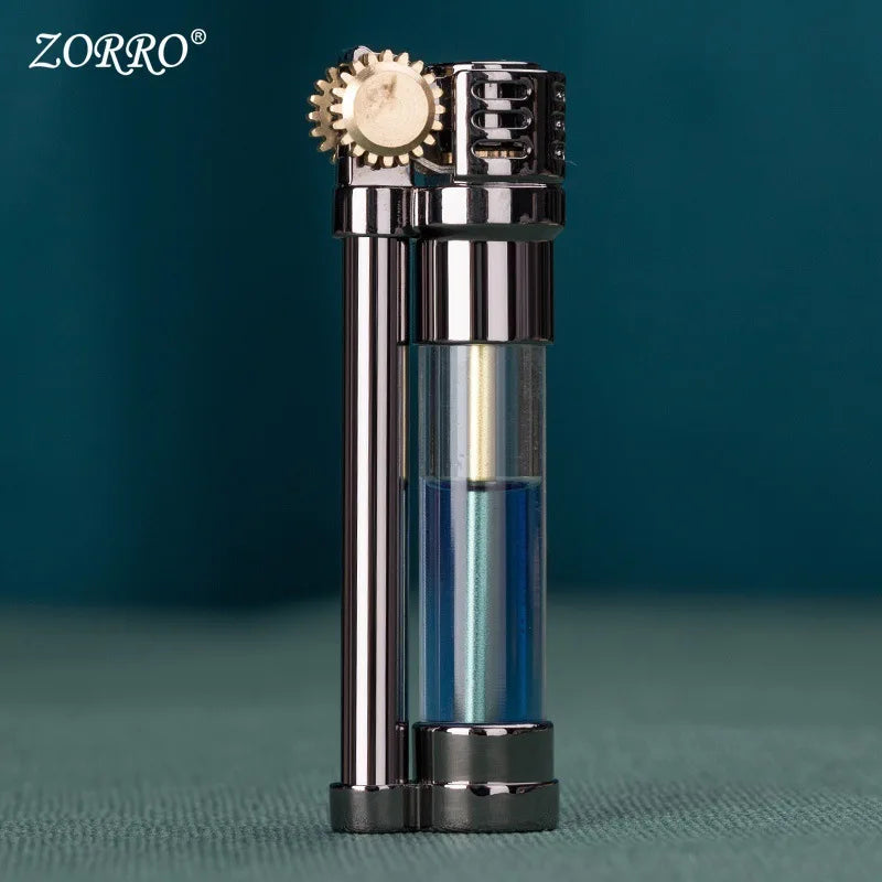 ZORRO Z654 Transparent Oil Chamber Windproof Grinding Wheel Lighter