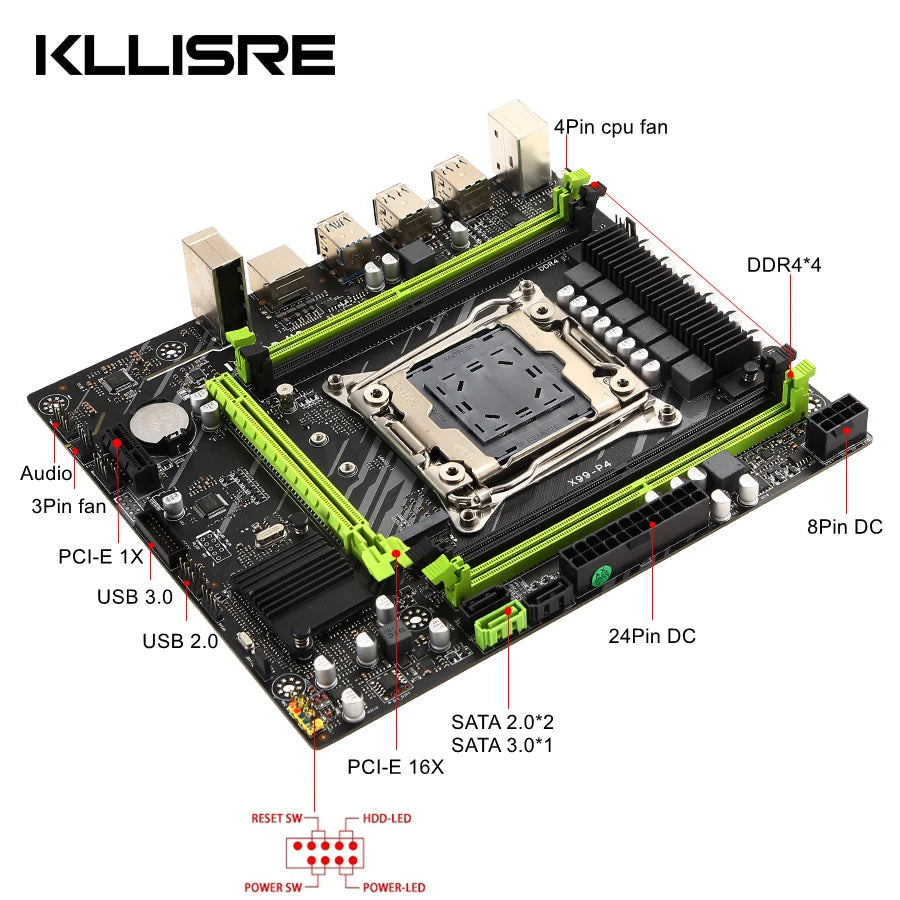 Kllisre X99 Combo: Xeon E5-2680 V4 CPU + 32GB DDR4 ECC RAM