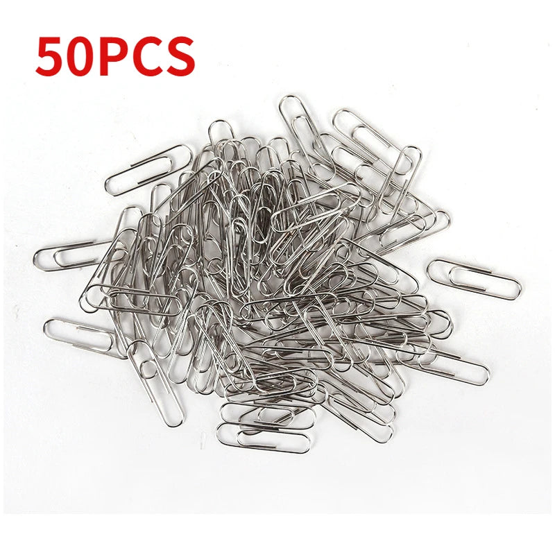 Silver Steel Paper Clips – Bookmark & Planner Clips 50–200pc