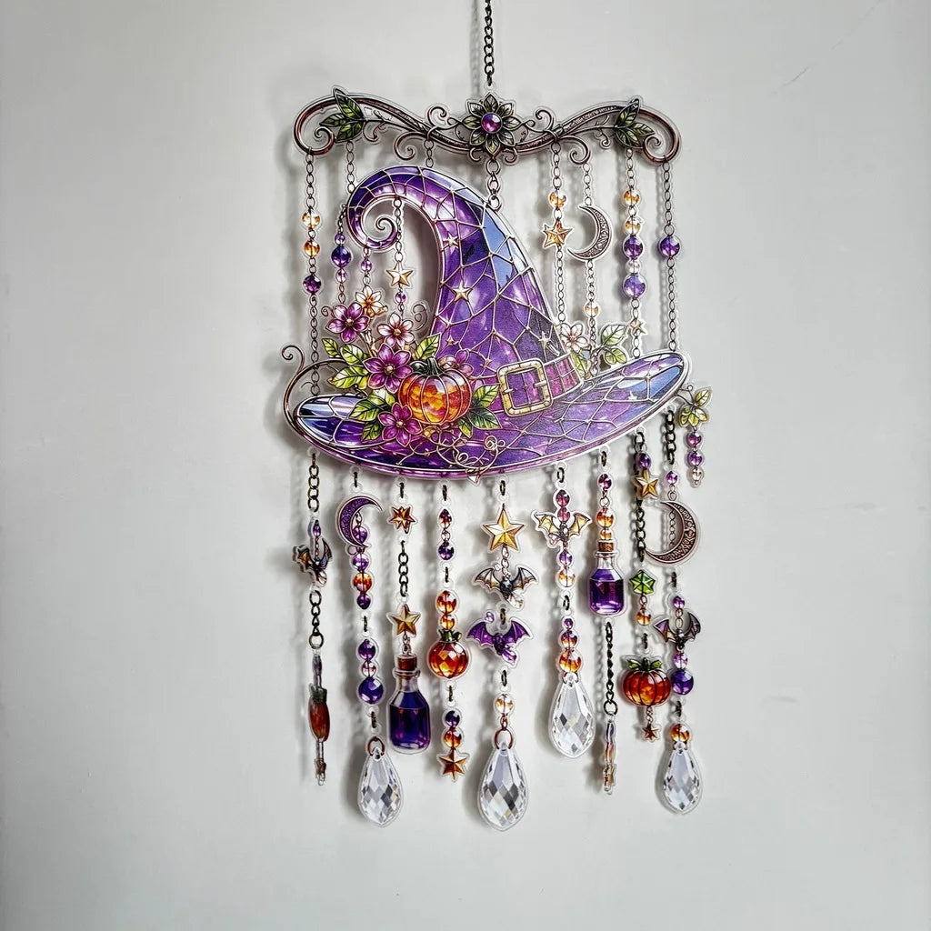 Halloween Suncatcher Wind Chime Hanging Ornament | Window Decor