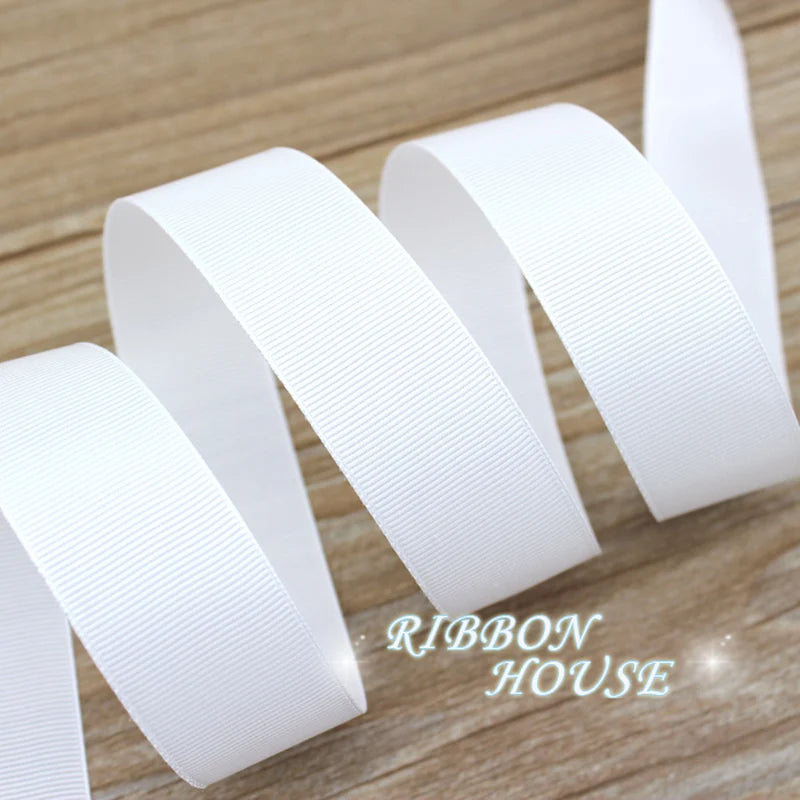 White Grosgrain Ribbon 10M – Gift Wrap & Christmas Decor