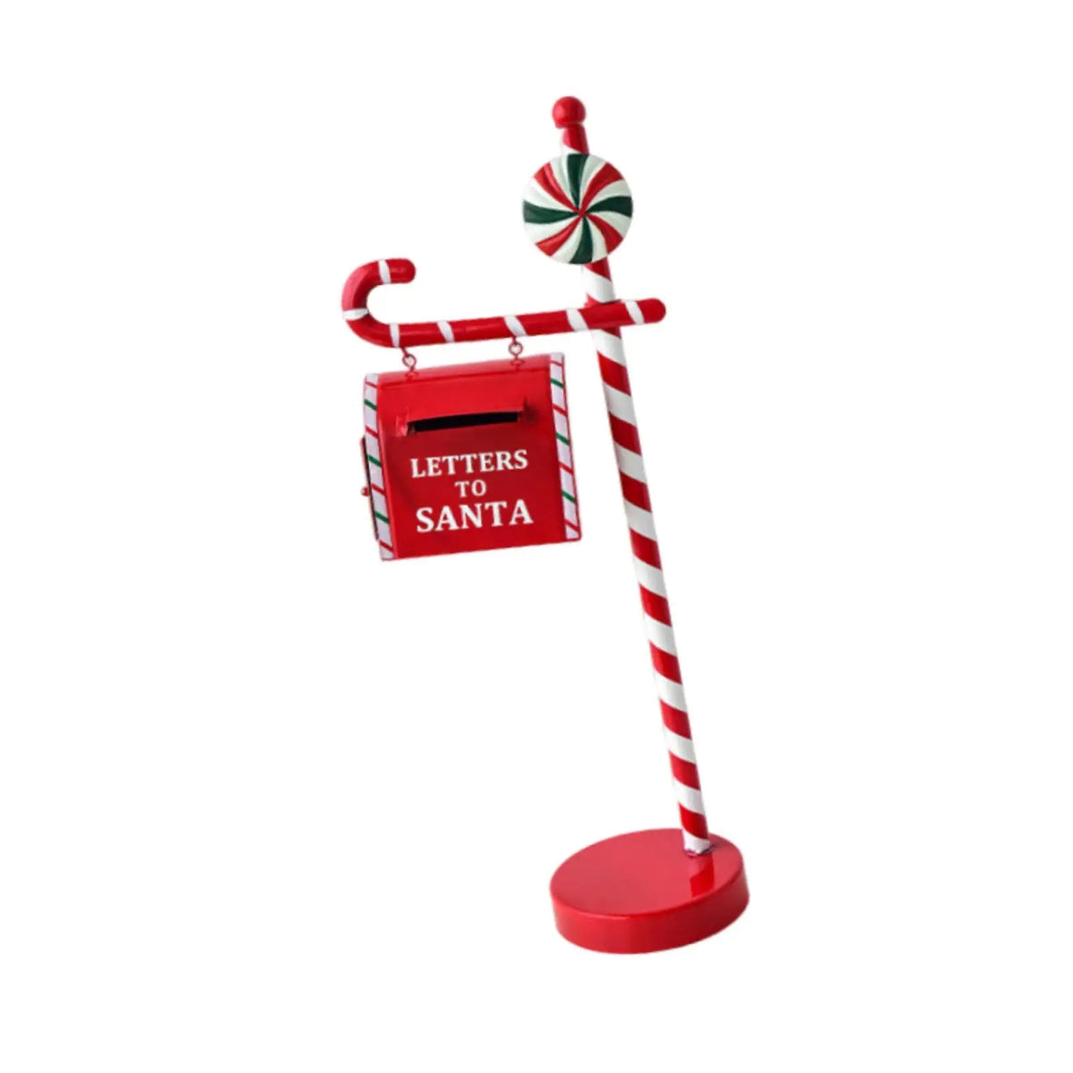 Christmas Metal Mailbox Statue | Iron Figurine Garden Décor