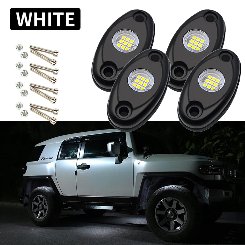 9-LED RGB Rock Light IP67 Underbody Lamp – Jeep Truck ATV UTV