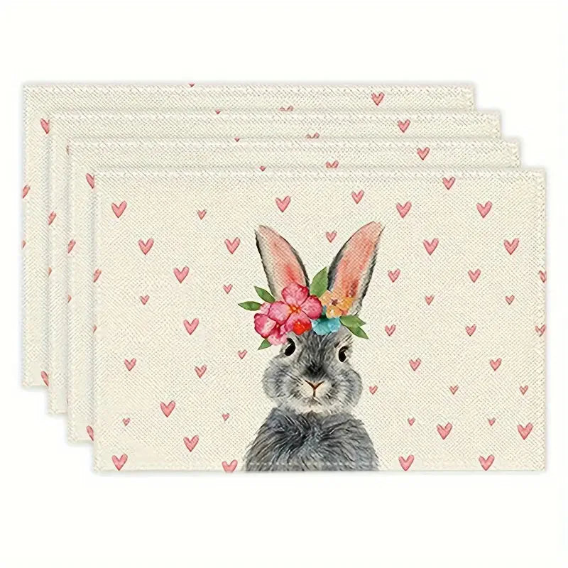 Easter Linen Placemat – Bunny & Egg Spring Table Mat