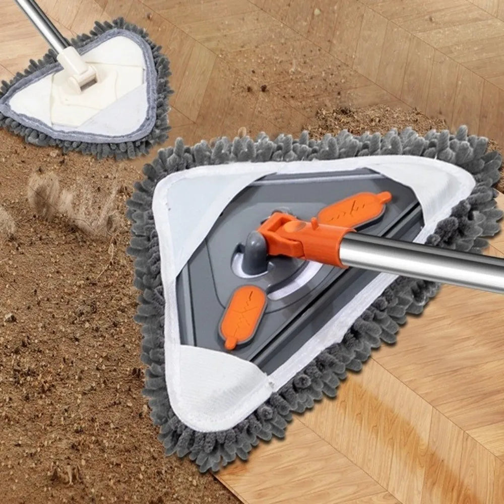 360° Rotatable Triangle Window Cleaning Mop & Extension Pole