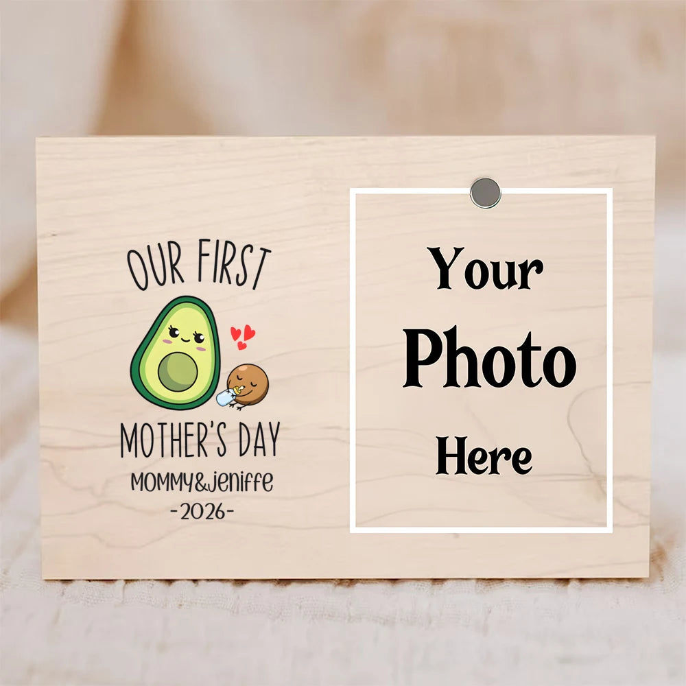 Personalised Wood Photo Frame – Custom Mother's Day Gift