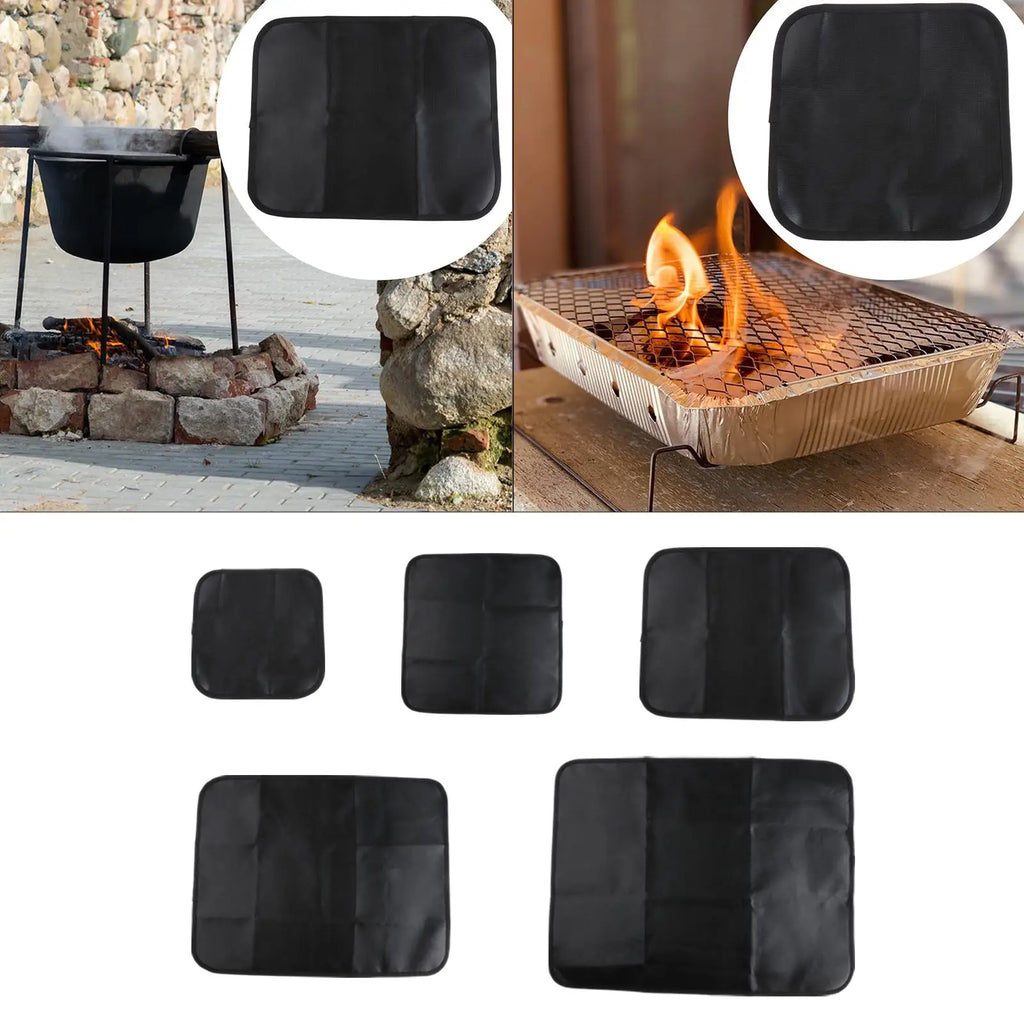 Fireproof Heat Resistant Fireplace Mat – BBQ & Fire Pit
