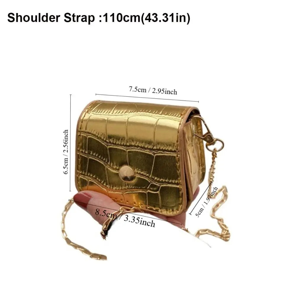 Cute Mini Crossbody Bag – Chain PU Shoulder Bag for Women