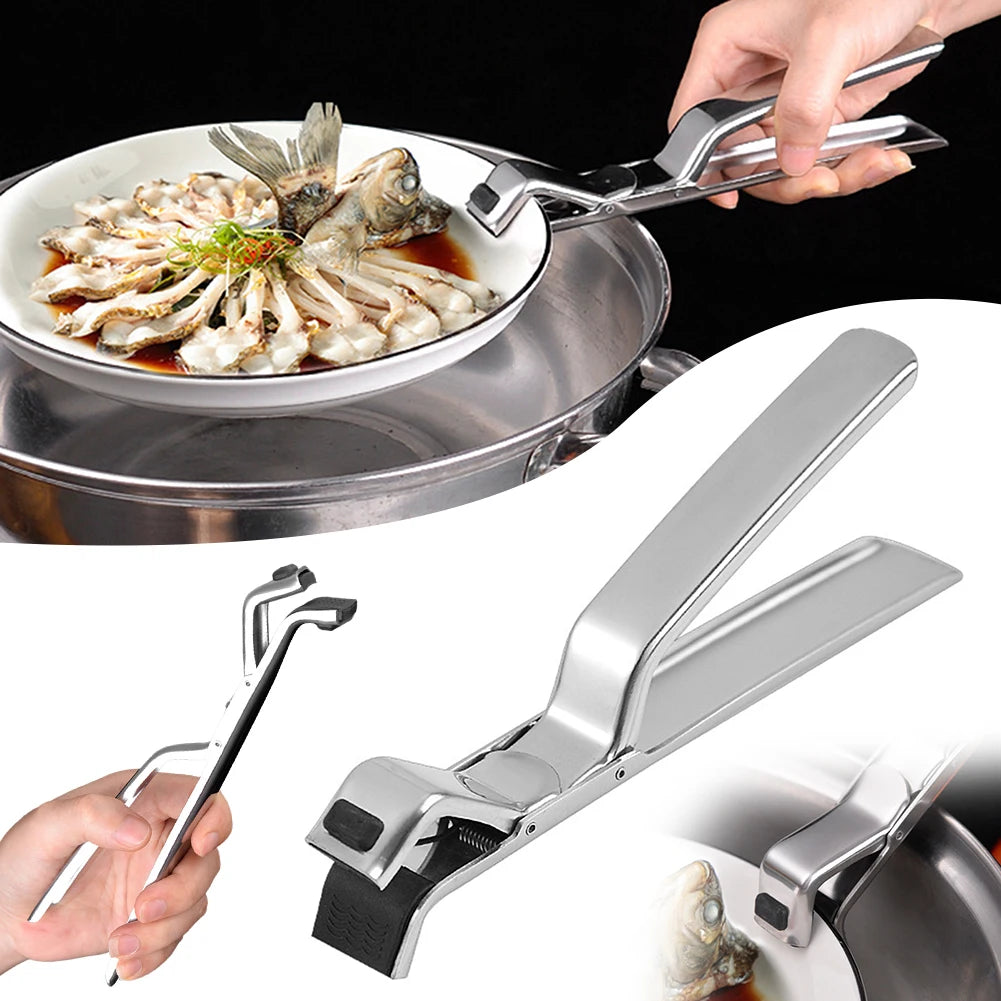 Stainless Steel Plate Gripper Clip | Heat-Resistant Kitchen Tool