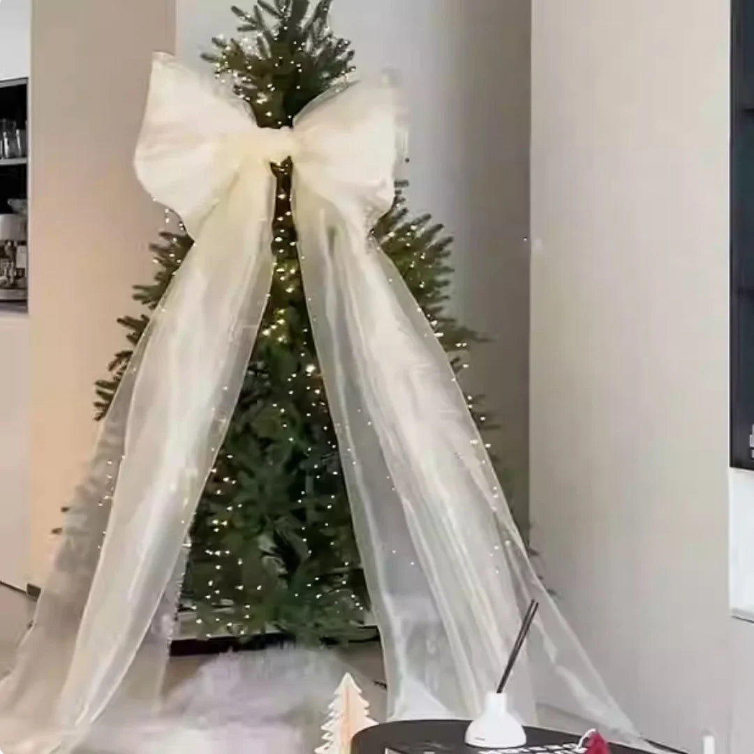 Large Organza Christmas Bow Decoration – Tree & Party Décor