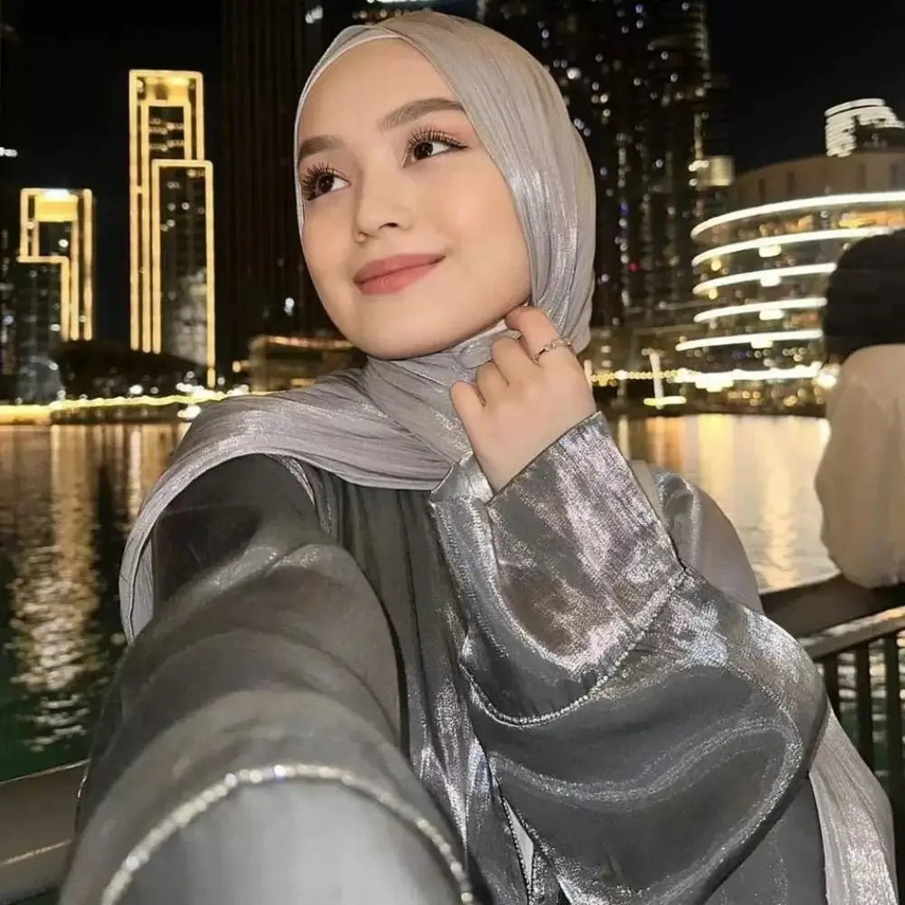 Women's Solid Chiffon Hijab Long Scarf Shawl – Sheer & Soft