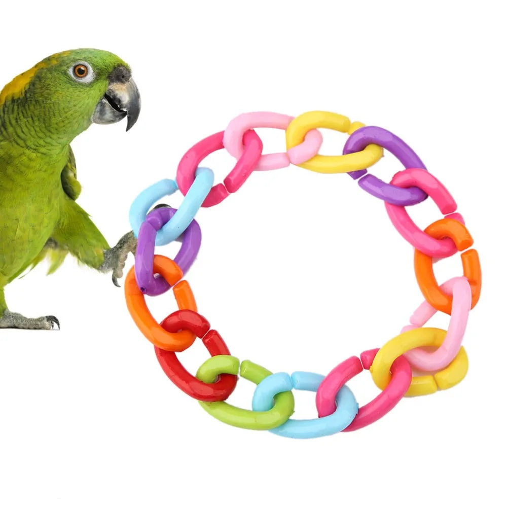 100-Piece Plastic Bird C-Clip Chain Links | DIY Parrot Cage Toy
