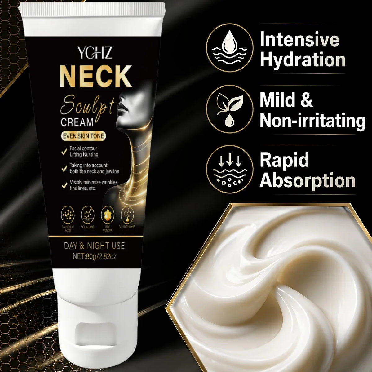 Firming Neck Cream – Collagen, Bee Venom & Salicylic Acid | 80g