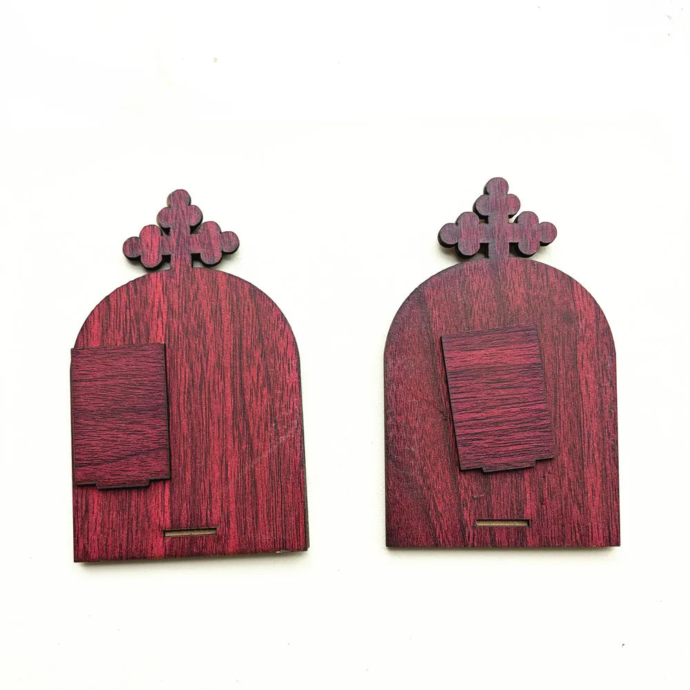 Wooden Orthodox Icon Jesus & Virgin Mary | Religious Decor