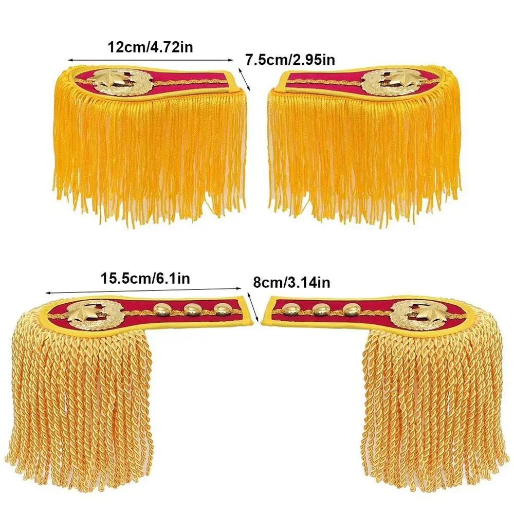 Colorful Tassel Fringe Epaulette Shoulder Pads – 1 Pair