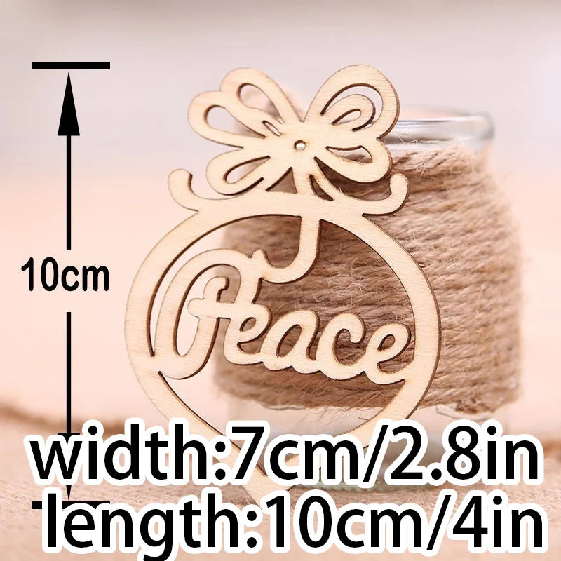 6-Pack Wooden Christmas Pendant Ornaments – DIY Holiday Decor