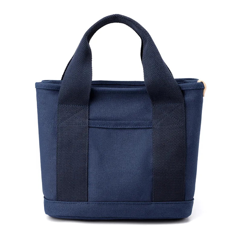 Women's Small Canvas Tote Bag – Zippered Multi-Compartment
