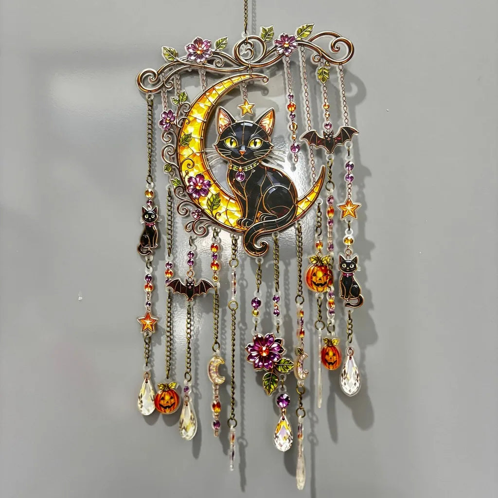 Halloween Suncatcher Wind Chime Hanging Ornament | Window Decor