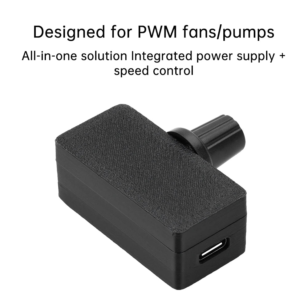 4-Pin PWM Fan Speed Controller | Type-C USB 5V to 12V Module