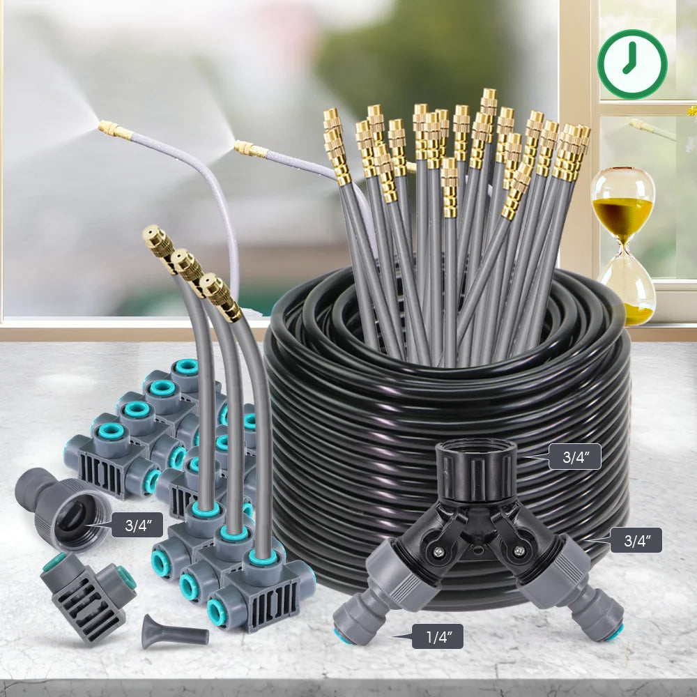 Smart LCD Garden Water Timer & Mist Spray Cooling Kit