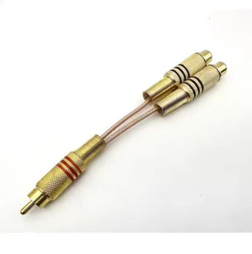 RCA Y Splitter Cable – 1 Male to 2 Female Audio Adapter