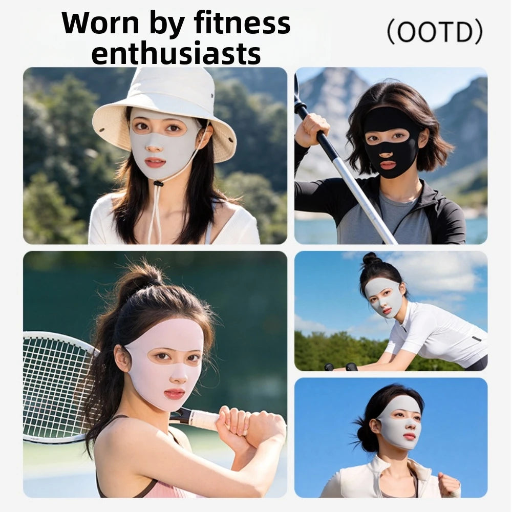 Ice Silk UPF 50+ Sun Face Mask & Neck Scarf | Cycling