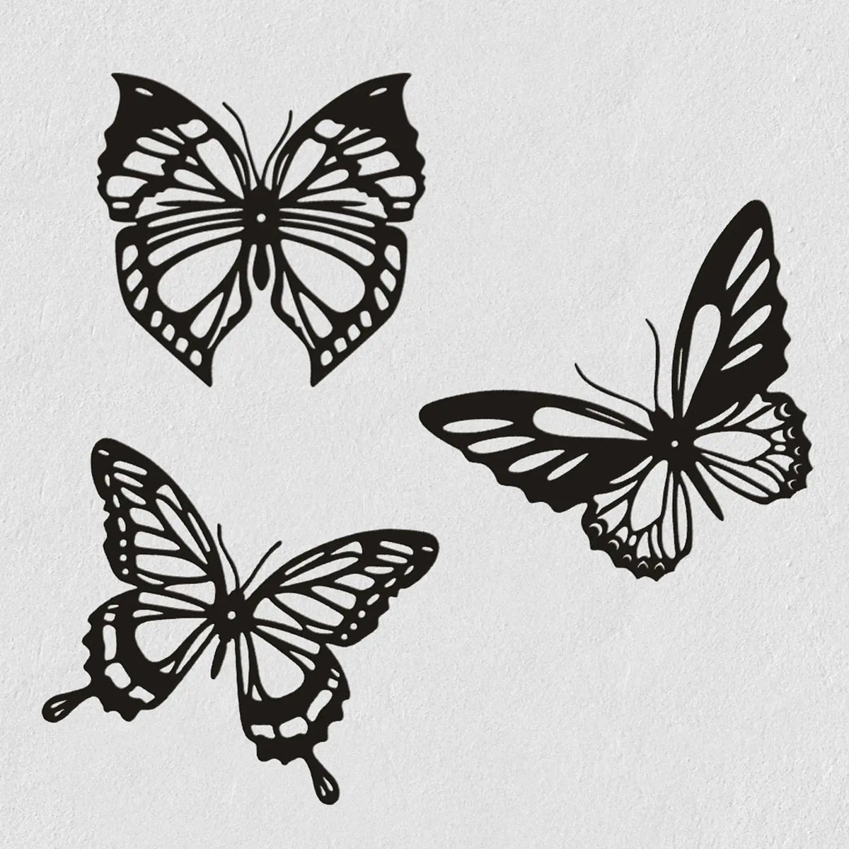 Metal Butterfly Wall Decor Set of 3 – Indoor & Outdoor Art