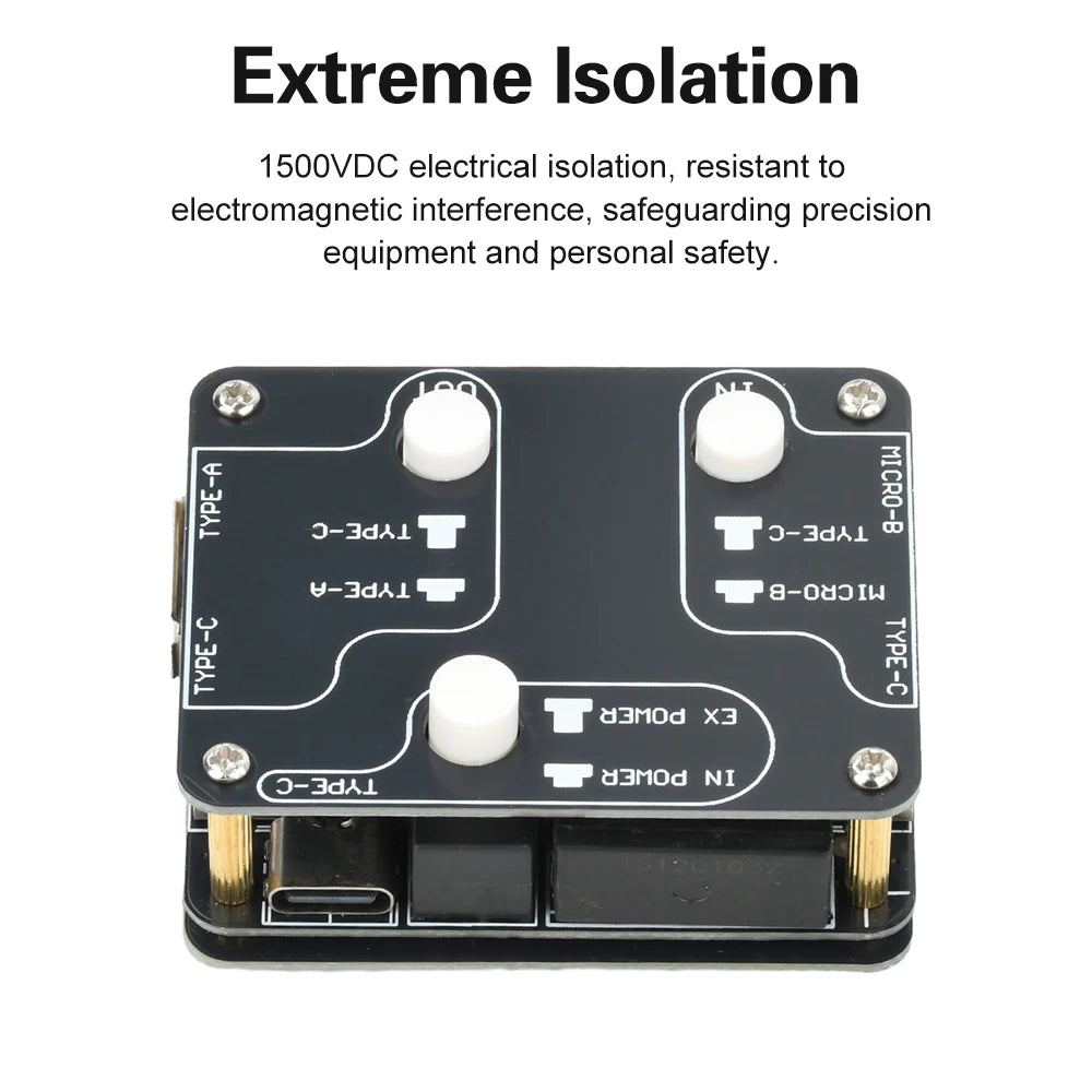 USB 2.0 Isolator Module – DC 1500V Isolation, 480 Mbps
